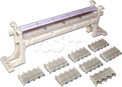 Панель кроссовая 110 типа, 32 пары, настенная, LANMASTER, кат.6, с модулями LANMASTER LAN-WS110-32FT/6