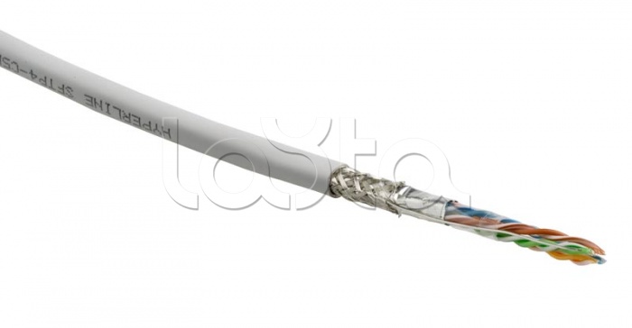 Кабель витая пара, экранированная Hyperline SFUTP4-C5E-S24-IN-LSZH-GY-305 (305 м)
