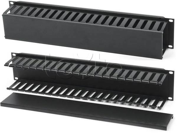 Организатор кабельный с крышкой, 19&quot; Hyperline (CM-2U-PL-COV)