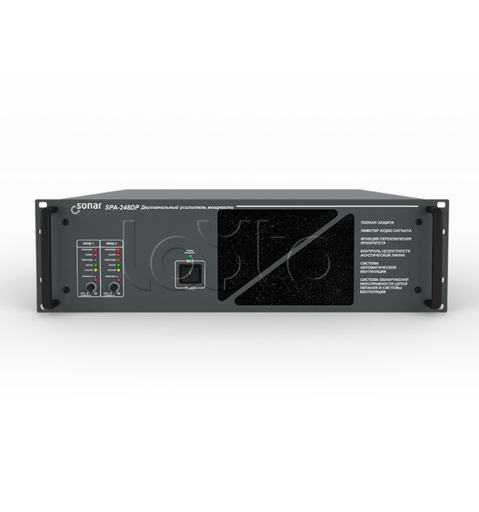 Усилитль мощности трансляционный двухканальный Sonar SPA-248DP 