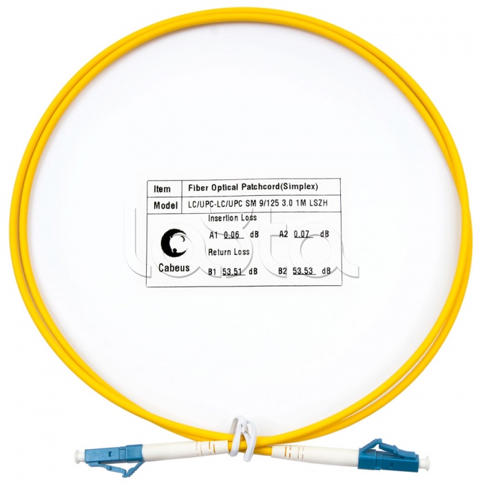 Шнур оптический simplex LC-LC 9/125 SM 1 м LSZH Cabeus FOP(s)-9-LC-LC-1M