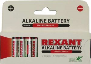 Алкалиновая батарейка AAA/LR03 Rexant 30-1011