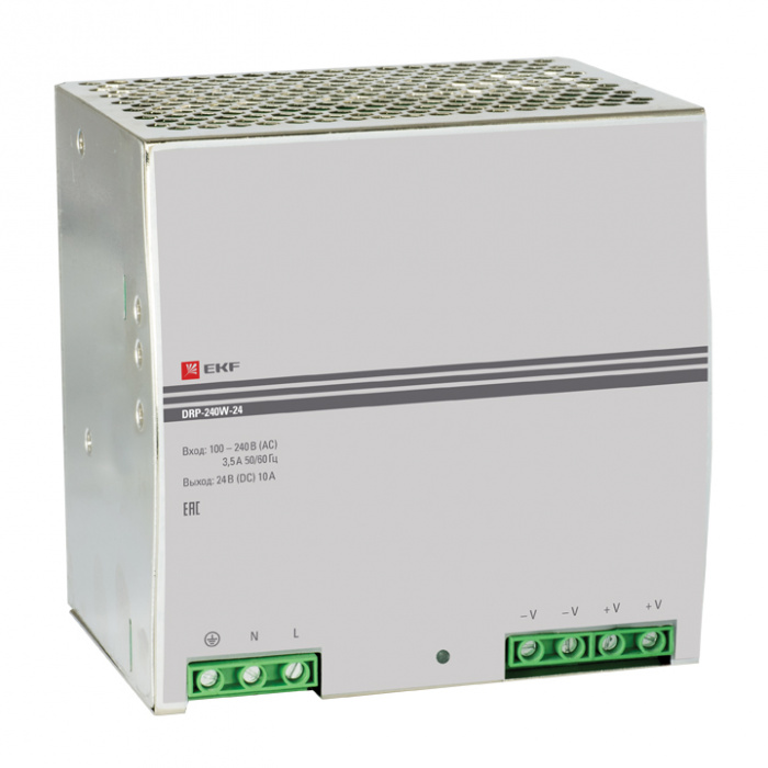 Блок питания 24В DRP-240W-24 EKF PROxima (drp-240w-24)