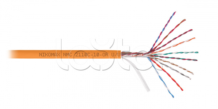 LAN U/UTP 10x2x24AWG (0,50мм) Кат.5 (Класс D) полимерн мат. нг(А)-HF оранж. NIKOMAX (NMC 2110C-10-OR-M-A001)