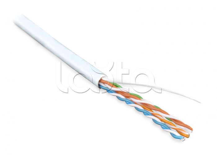 Кабель витая пара, неэкранированная Hyperline UUTP4-C5E-S24-IN-PVC-WH-305 (305 м)