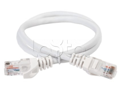 Коммутационный шнур (патч-корд) кат.5E UTP 0,5м белый ITK (PC08-C5EU-05M)