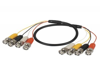 Кабель соединительный 4BNC x 4BNC (штекер) 200 см LAZSO WC414-200
