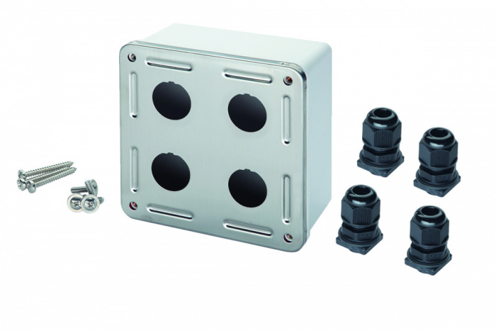 Коробка Industrial, 4-портовая, белый Eurolan (12B-04-67WT)