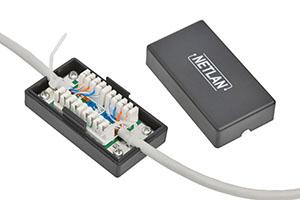 Соединитель кабельный типа IDC-IDC (KRONE) кат.5е (10 шт/уп) NETLAN EC-UCB-IDC-UD2-BK-10