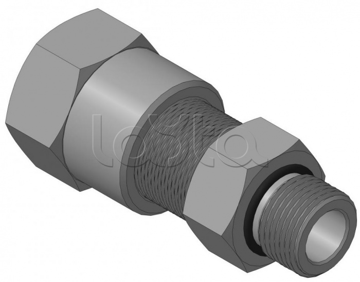 Кабельный ввод с резьбой G1/2 мм для прокладки кабеля в металлорукаве РЗ-ЦП-15, с уплотнением кабеля и проходным диаметром кабеля d=8-12 мм Спектрон КВМ-15/12-М-G1/2