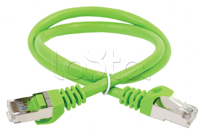 ITK Коммутационный шнур (патч-корд), кат.5Е FTP, 0,5м, зеленый (PC02-C5EF-05M)
