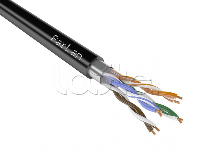 Гибкий кабель безгалогенный (LSZH) парной скрутки для СКС, Industrial Ethernet и IP-сетей ParLan Patch F/UTP Cat5e ZH нг(А)-HF 4x2x0,48 черный Паритет