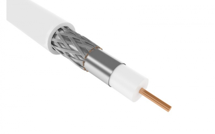 Кабель коаксиальный RG-6U+CU 48* 75 Ом REXANT 01-2221 (100 м)