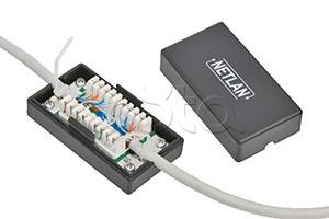 Соединитель кабельный типа IDC-IDC (KRONE) кат.5е (10 шт/уп) NETLAN EC-UCB-IDC-UD2-BK-10