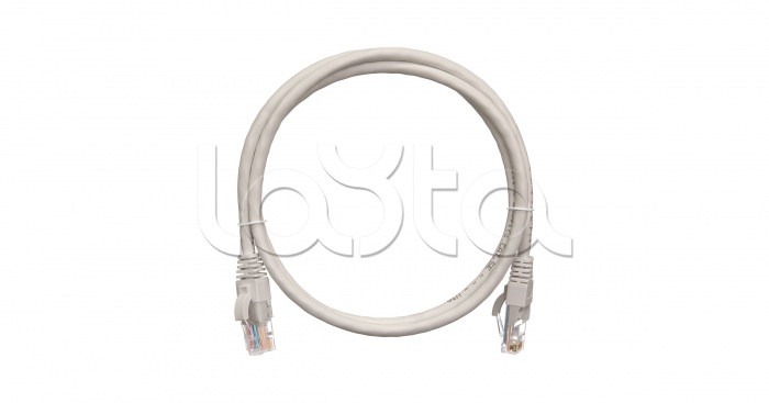 Шнур коммутационный 2хRJ45/8P8C, U/UTP, 4 пары, Кат.5е, LSZH, серый (0,5м) NIKOMAX NMC-PC4UD55B-005-C-GY