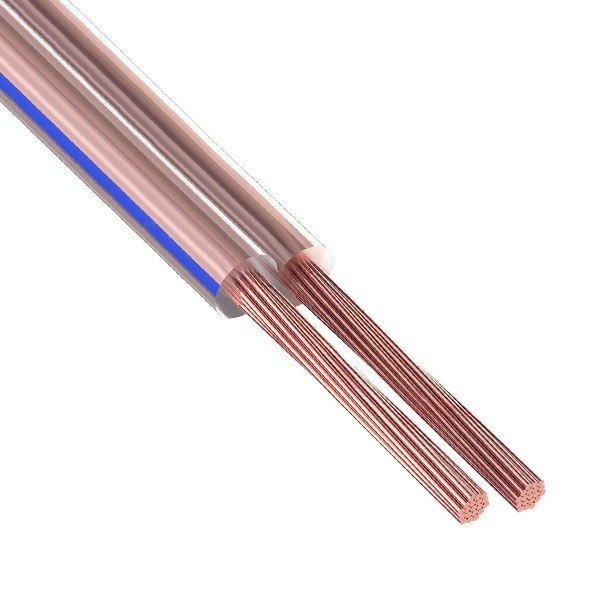 Кабель акустический 2х1 мм² прозрачный BLUELINE 01-6205-3 REXANT (100 м)