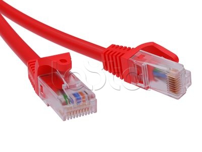 Патч-корд неэкранированный CAT5E U/UTP 4х2, LSZH, красный, 0.5м DKC RN5EUU4505RD