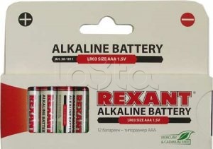Алкалиновая батарейка AAA/LR03 Rexant 30-1011