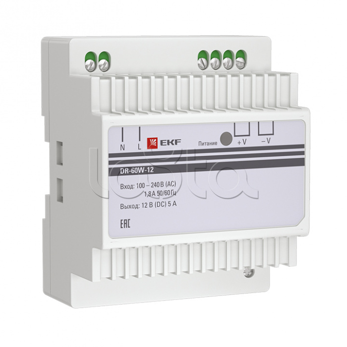 Блок питания 12В DR-60W-12 EKF PROxima (dr-60w-12)