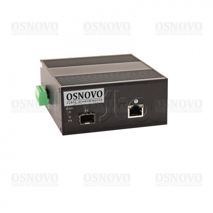 Медиаконвертер Gigabit Ethernet с поддержкой PoE OSNOVO OMC-1000-11HX/I