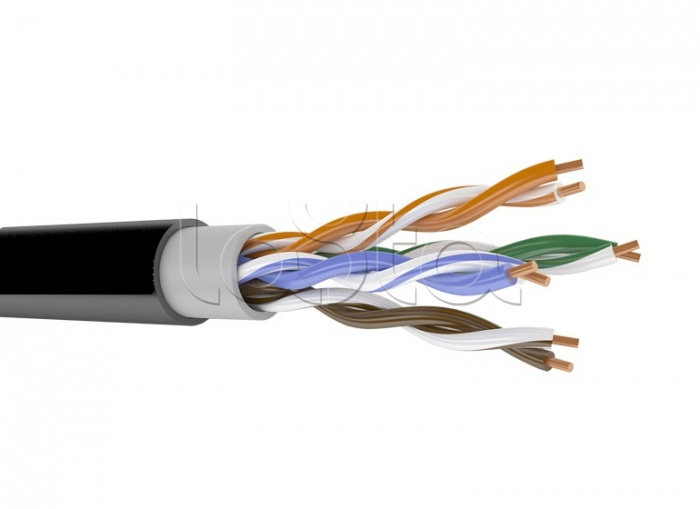 Кабель связи симметричный, для структурированныx сетей, наружной прокладки ParLan U/UTP Cat 5e 4x2x0.52 PVC/PE Паритет (305 м)