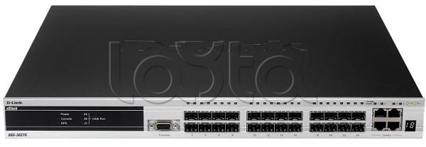 Управляемый стекируемый L3 коммутатор с 20 портами 1000Base-X SFP, 4 комбо-портами 1000Base-T/SFP и 3 слотами расширения D-Link DGS-3627G_RFB
