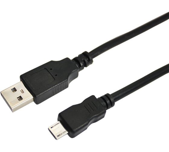 Кабель USB (шт. micro USB - шт. USB A) 1.8 метра, черный REXANT (18-1164-2)
