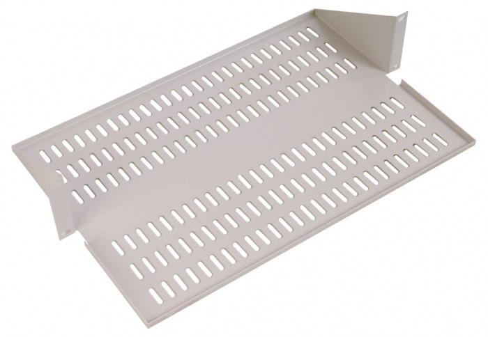 Полка для стойки перфорированная консольная 2U, глубина 300 мм ЦМО МС-30.2-9005