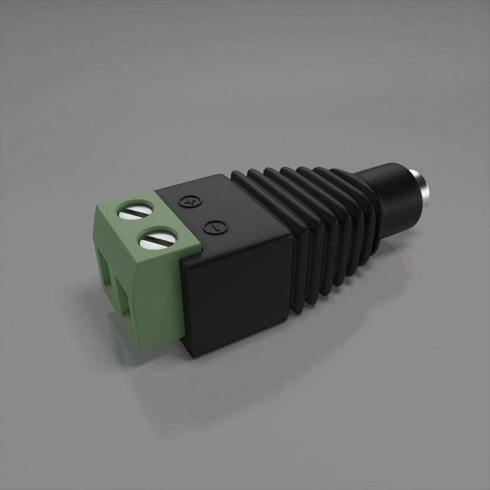Разъем питания гнездо 2.1х5.5 с клеммной колодкой ПожТехКабель PTK-Accessories 