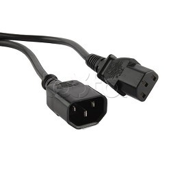 Кабель питания монитор-компьютер Hyperline PWC-IEC13-IEC14-0.5-BK
