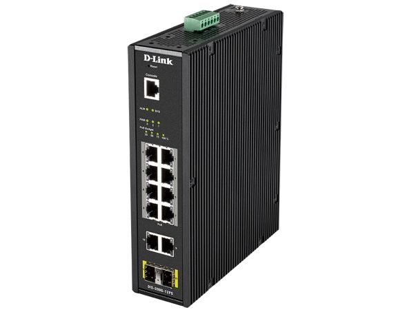 Промышленный управляемый L2 коммутатор D-Link DIS-200G-12PS/A2A