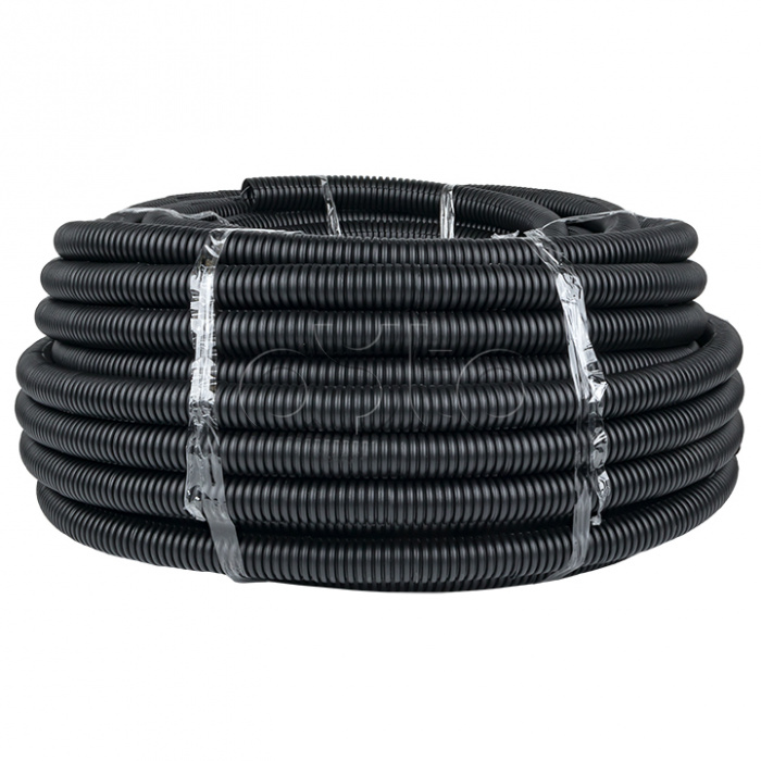 Труба гофр. ПНД с протяжкой d32 мм (50 м) черная EKF-Plast (tpnd-32n)