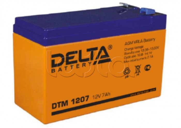 Аккумулятор свинцово-кислотный Delta DTM 1207