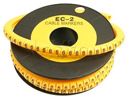Маркер для кабеля (d7,4 мм, цифра 6) Cabeus ЕC-2-6 (500 шт/уп)