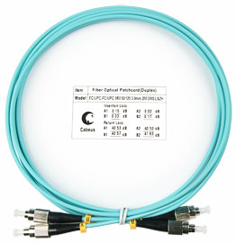 Шнур оптический duplex FC-FC 50/125 mm OM3 1,5м LSZH Cabeus FOP-50-FC-FC-1,5m