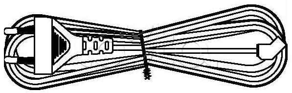 Кабель питания для вентилятора Hyperline KL-FCRD-1F-EU-1.8-BK