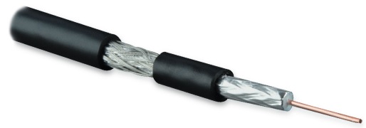 Кабель коаксиальный RG-59, 75 Ом, жила - 20 AWG, общий диаметр 6.1мм, , LSZH COAX-RG59-LSZH-500 Hyperline (500 м)