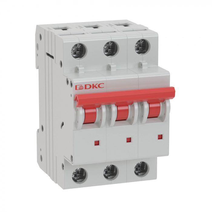 Выключатель автоматический модульный YON MD63 3P 10А C 6kA DKC (MD63-3C10-6)