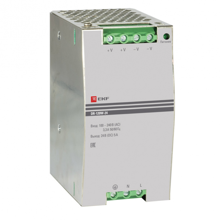 Блок питания 24В DR-120W-24 PROxima EKF (dr-120w-24) 