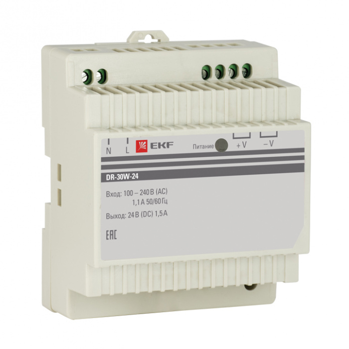 Блок питания 24В DR-30W-24 EKF PROxima (dr-30w-24)