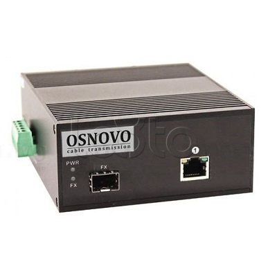 Промышленный компактный медиаконвертер OSNOVO OMC-1000-11BX-I