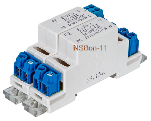 Устройство защиты питающих линий 220В. PV-III (AC320/5r + N-PE/5) NSGate NSBon-11