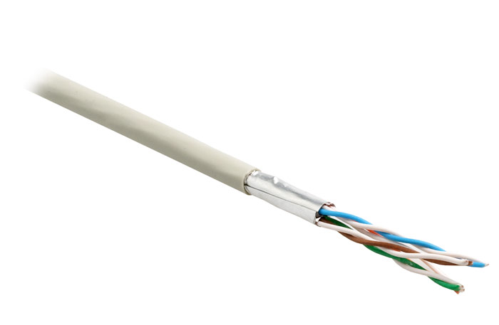 Кабель витая пара Hyperline UFTP4-C6A-S23-IN-LSZH-GY-500 (500 м)