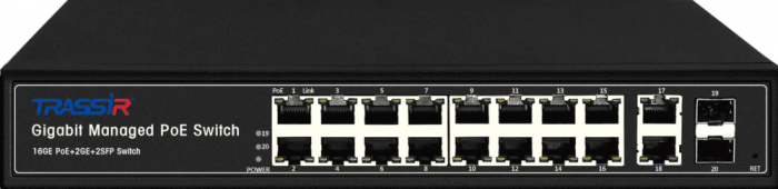 Управляемый коммутатор TRASSIR TR-NS24202S-300-16PoE