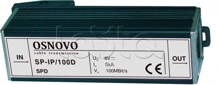 Устройство грозозащиты для локальной вычислительной сети OSNOVO SP-IP/100D