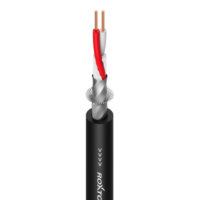 Кабель микрофонный cимметричный ROXTONE MC022/100 Black