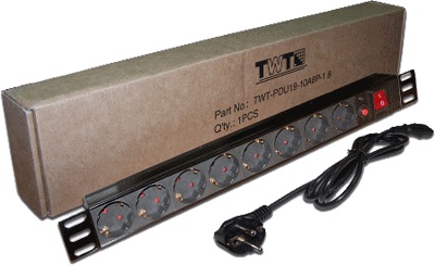 Блок розеток 19&quot; 1U TWT TWT-PDU19-10A8P-1.8