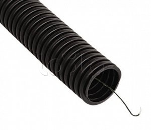 Труба гофрированная ПВХ легкая 350 Н черная с/з д16 (100 м/5500 м уп/пал) Промрукав (PR01.0053)