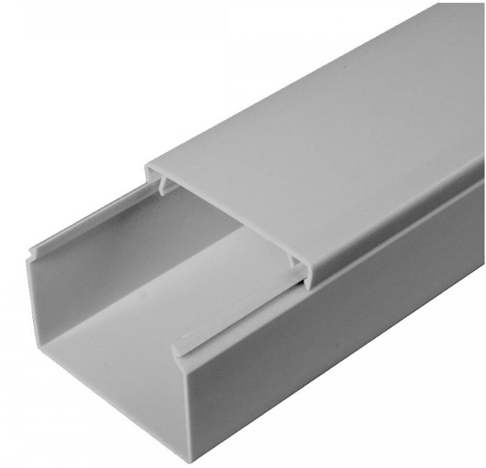 Кабель-канал серый RAL 7035 2-й замок в п/э 60х40 (40м/уп) Промрукав (PR03.0077)