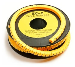 Маркер для кабеля (d7,4 мм, цифра 4) Cabeus ЕC-2-4 (500 шт/уп)